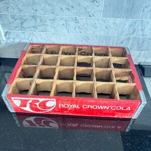 Vintage RC Royal Crown COLA Wooden Soda Crate Case Wood Tray